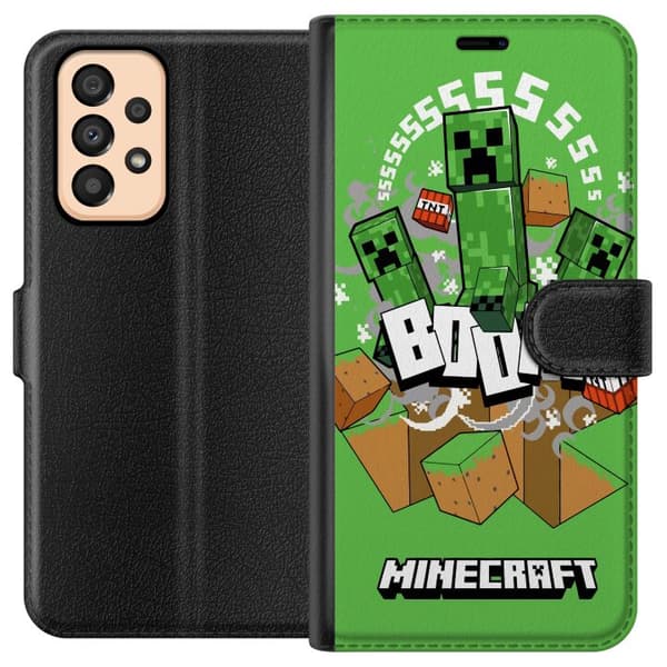 Kompatibelt Plånboksfodral till Samsung Galaxy A33 5G Minecraft Boom