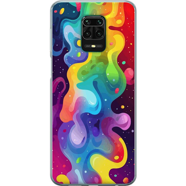 Xiaomi Redmi Note 9 Pro Genomskinligt Skal Color Splash Abstrakt Konst Design Färgstarkt Mönster Modern Populär Väggkonst Grafiskt Trend