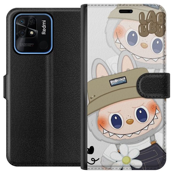 Xiaomi Redmi 10C Lompakkokotelo Labubu Minimal Mood - Yksinker