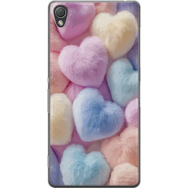 Sony Xperia Z3 Genomskinligt Skal Hjärtan Kärlek Grafisk Design Romantiskt Motiv Populärt Symbol Grafiskt Mönster Dekoration