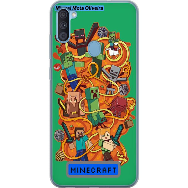 Samsung Galaxy A11 Läpinäkyvä kuori Minecraft