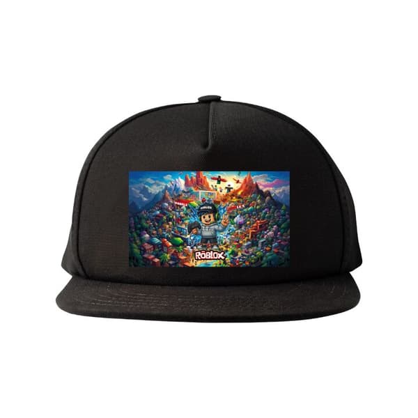 Snapback-lue svart one size