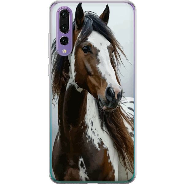 Huawei P20 Pro Genomskinligt Skal Häst Djurmotiv Grafisk Design Natur Kraftfullt Motiv Populär Väggkonst Djurtema Ridning