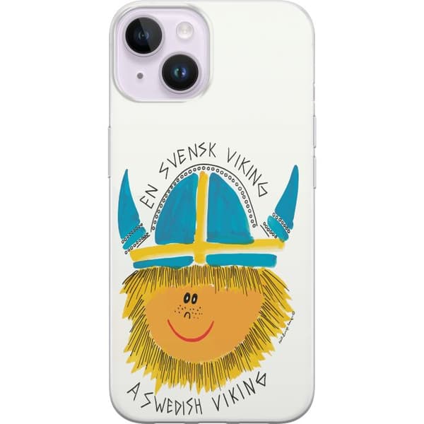 Kompatibelt Mobilskal till Apple iPhone 14 Plus Svensk viking vit