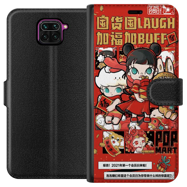 Xiaomi Redmi Note 9 Plånboksfodral Pop Mart buff