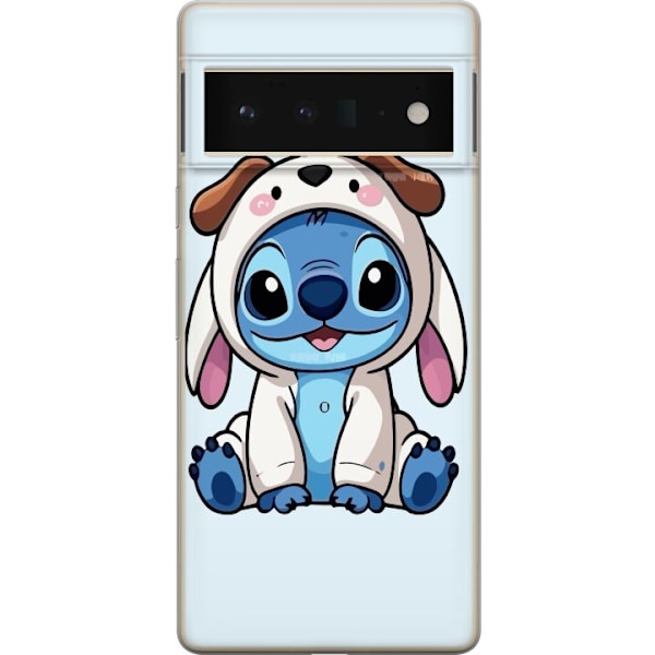 Google Pixel 6 Pro Läpinäkyvä kuori Stitch Koirapuku Lilo & Stitch Disney Hauska Design Sininen Avaruusolento Sarjakuva Hahmo Suosittu Lapsille Suo