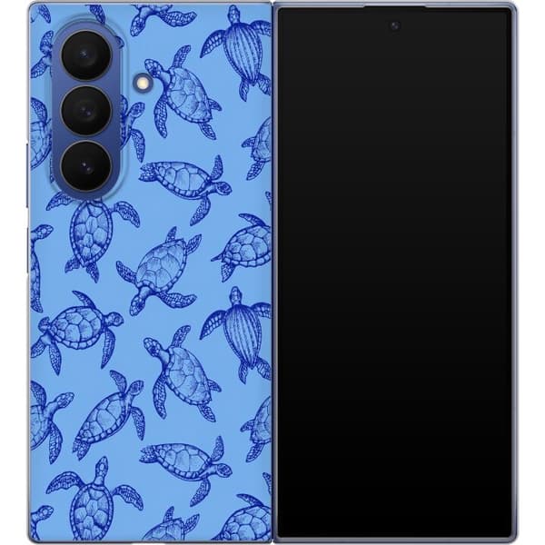 Kompatibelt Mobilskal till Samsung Galaxy Z Fold7 Blå havssköldpaddor blå
