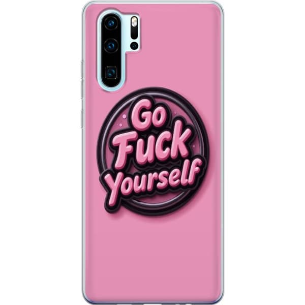 Kompatibelt Mobildeksel til Huawei P30 Pro Rosa 3D textposter