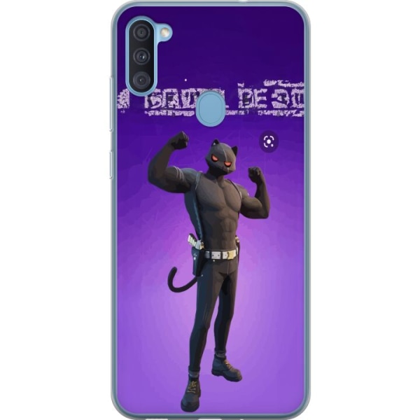 Samsung Galaxy A11 Gennemsigtig cover Fortnite - Meowscles