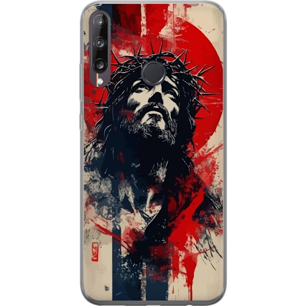 Huawei P40 lite E Gjennomsiktig deksel Jesus med kors - kriste