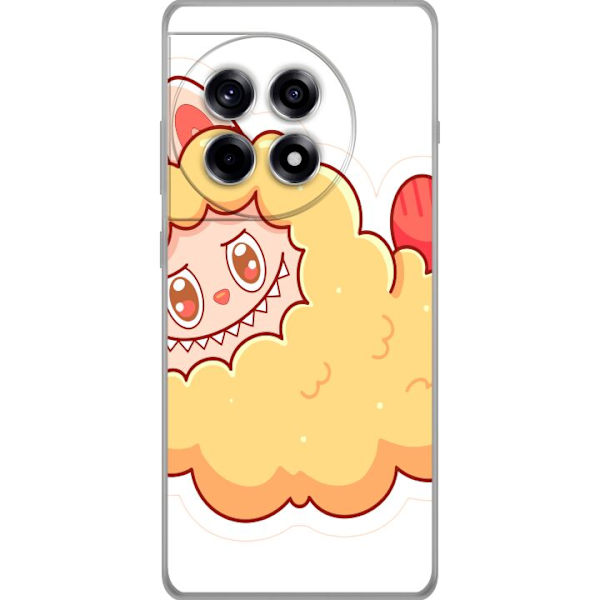 OnePlus 12R Genomskinligt Skal Labubu Tvättbjörn Pop Mart Figur Samlarobjekt Söt Design Populärt Motiv Art Toy Kreativ Figurserie