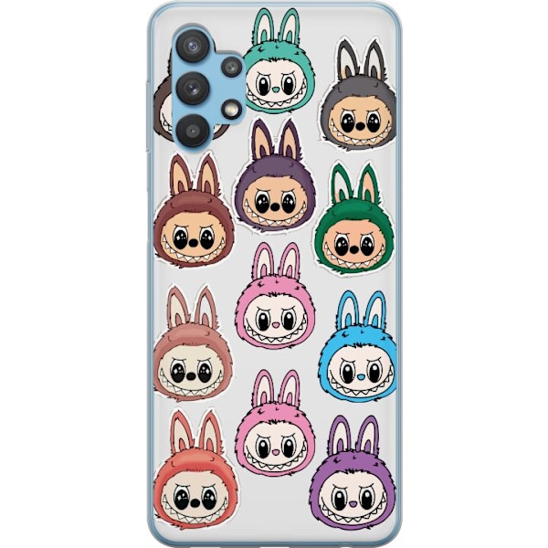 Samsung Galaxy A32 5G Läpinäkyvä kuori Labubu Macaron Monst
