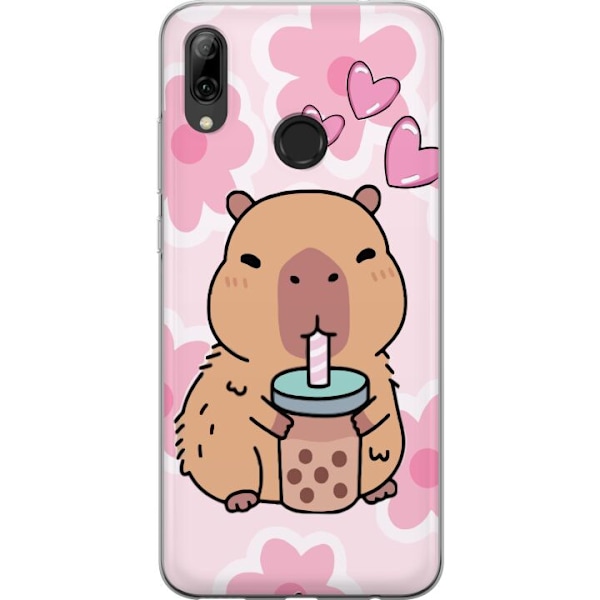 Huawei P smart 2019 Läpinäkyvä kuori Kawaii Capybara Sydän
