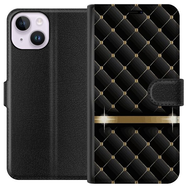 Apple iPhone 14 Plånboksfodral Lyxig Svart
