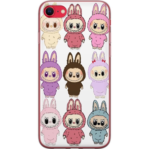Apple iPhone 7 Gjennomsiktig deksel Labubu Pink Monster - Popk
