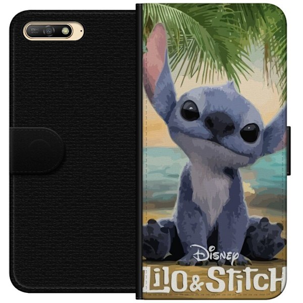 Huawei Y6 (2018) Plånboksfodral Stitch Kärleksfull – Med Hjärtan & Kawaii-känsla