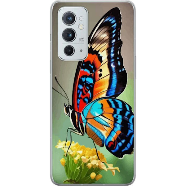 OnePlus 9RT 5G Genomskinligt Skal Fjäril Natur Sommar Motiv Vingar Färgstark Design Populär Dekor Grafiskt Exotiskt Tema