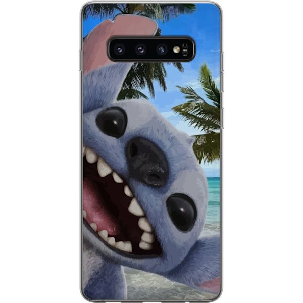 Samsung Galaxy S10 Genomskinligt Skal Stitch mobilskal med Palmer i söt vänskapsdesign