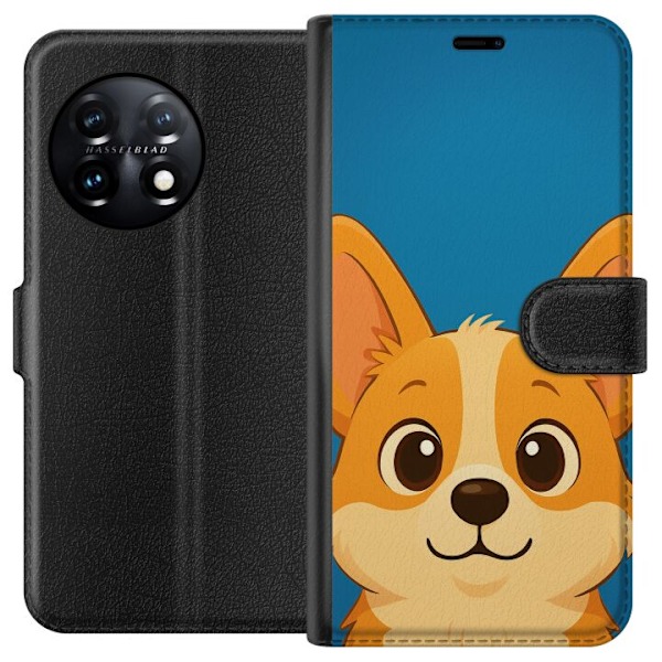 OnePlus 11R Lompakkokotelo Hello Corgi