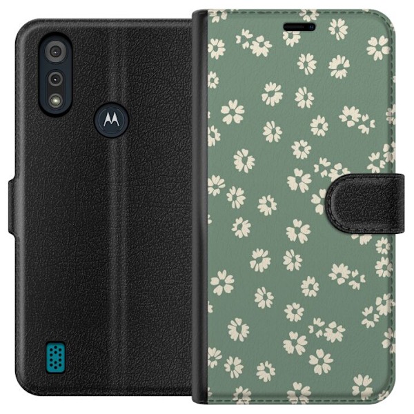 Motorola Moto E6i Tegnebogsetui Blomsterdrøm - Farverigt Blomstermønster