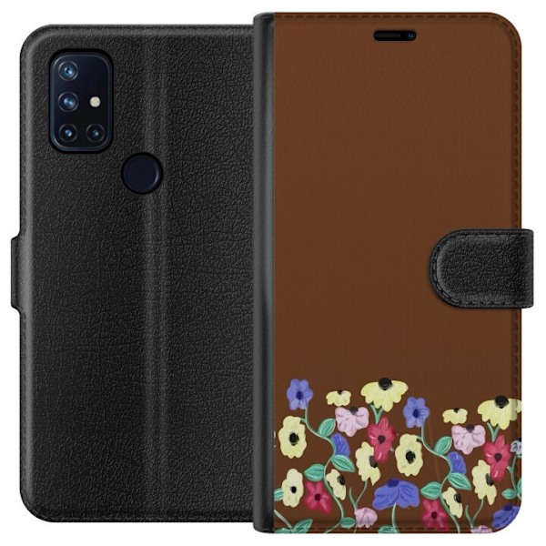 OnePlus Nord N10 5G Tegnebogsetui Blomster