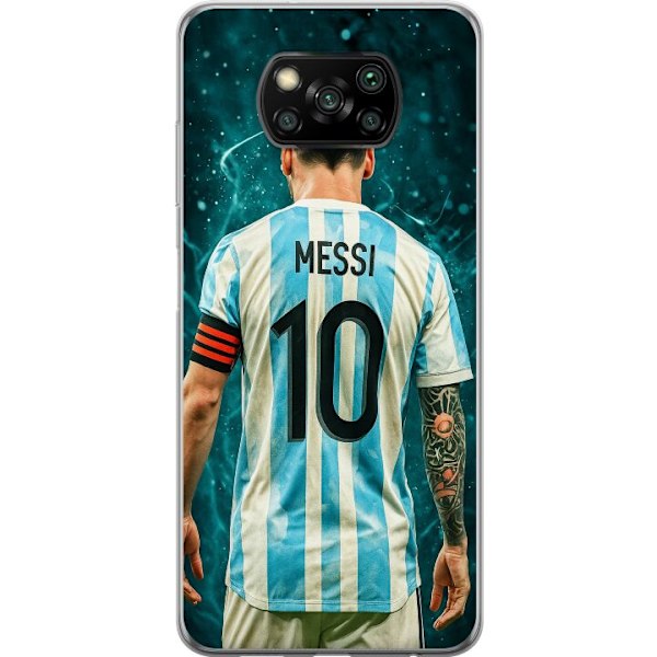 Xiaomi Poco X3 NFC Läpinäkyvä kuori Messi