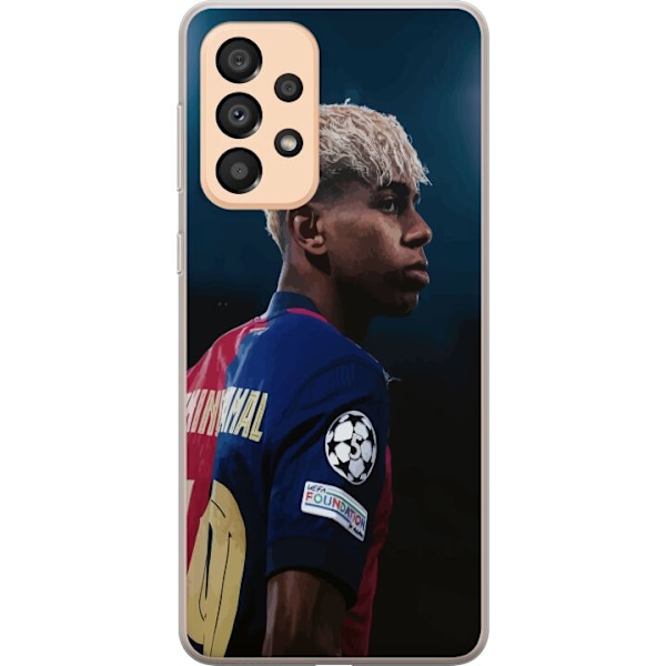 Samsung Galaxy A33 5G Läpinäkyvä kuori Lamine Yamal - Barcelonan ihmelapsi fokuksessa