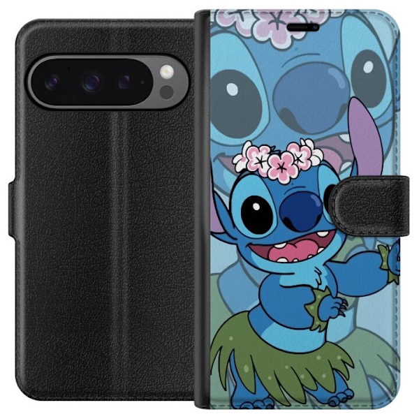 Google Pixel 9 Pro XL Lompakkokotelo Stitch tähtien alla - Taianomainen Anime-tyyli