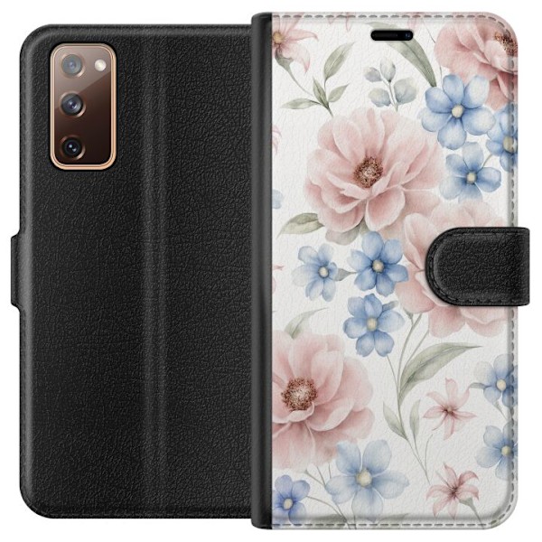 Samsung Galaxy S20 FE Tegnebogsetui Romantiske blomster