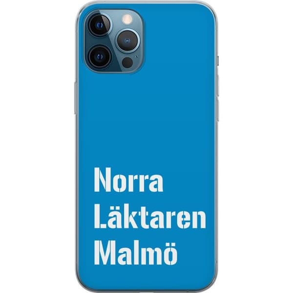 Kompatibelt Mobildeksel til Apple iPhone 12 Pro Max Minimalistisk blå tekstdesign med Malmö-tema og moderne typografisk stil blå