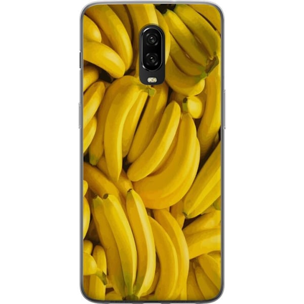 OnePlus 6T Gjennomsiktig deksel Banana mønster
