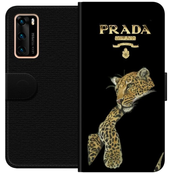 Huawei P40 Tegnebogsetui Prada Leopard