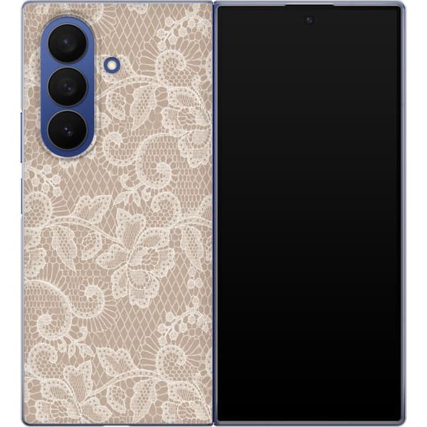 Kompatibelt Mobildeksel til Samsung Galaxy Z Fold7 Beige blondemønster beige