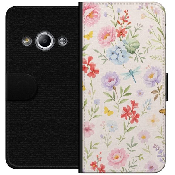 Samsung Galaxy Xcover 3 Tegnebogsetui Blomster
