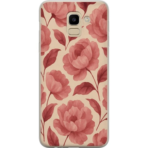 Samsung Galaxy J6 Genomskinligt Skal Rose Bloom