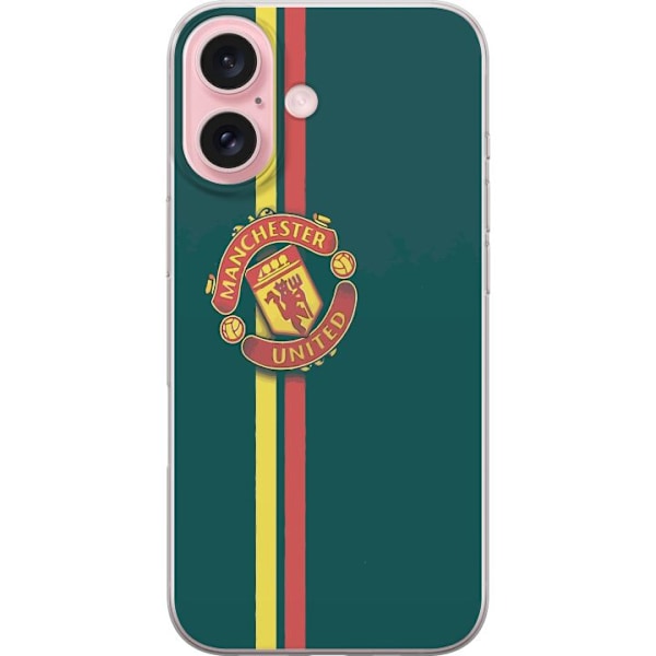 Apple iPhone 16 Genomskinligt Skal Manchester United F.C.