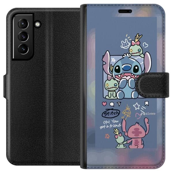 Kompatibel Tegnebogsetui til Samsung Galaxy S21+ 5G Stitch Venner