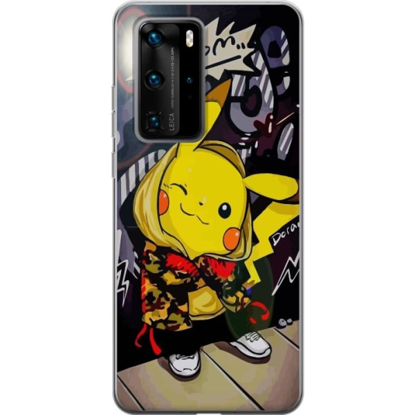 Huawei P40 Pro Gennemsigtig cover Pikachu