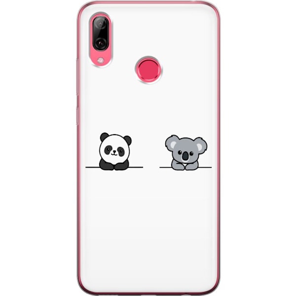 Huawei Y7 (2019) Genomskinligt Skal Panda Koala