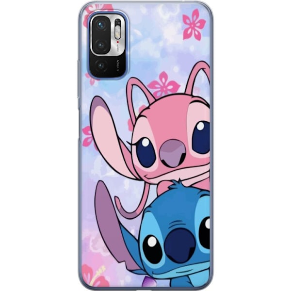 Xiaomi Redmi Note 10 5G Genomskinligt Skal Stitch & Angel