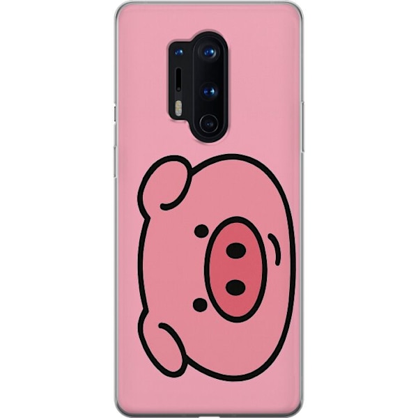 OnePlus 8 Pro Läpinäkyvä kuori Kawaii Piggy