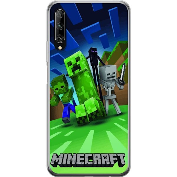 Huawei P smart Pro 2019 Läpinäkyvä kuori Minecraft Creeper mobilskal i klassisk grön pixelstil