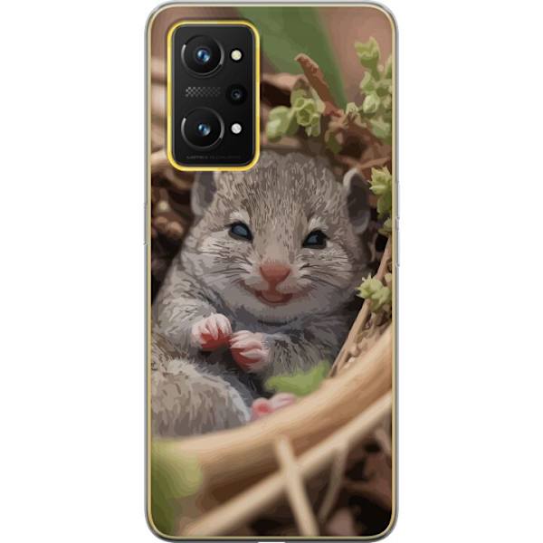 Realme GT Neo 3T Gennemsigtig cover Rotte Smilende Dyremotiv By Motiv Urban Grafisk Design Populært Sjovt Motiv Kunstart Stil