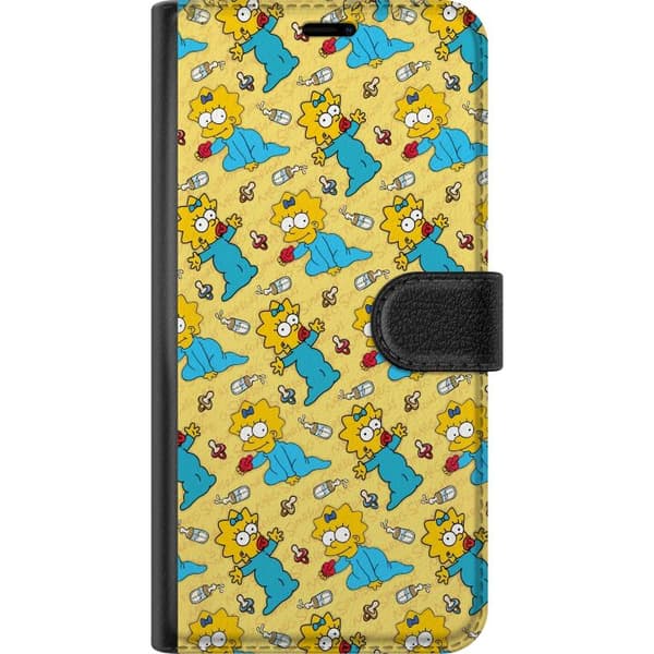 Kompatibel Tegnebogsetui til Apple iPhone 7 Plus Mønster med Maggie Simpson, sutter og sutteflasker gul