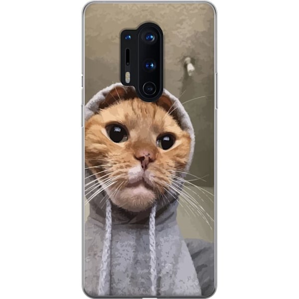 OnePlus 8 Pro Läpinäkyvä kuori Kissapusero