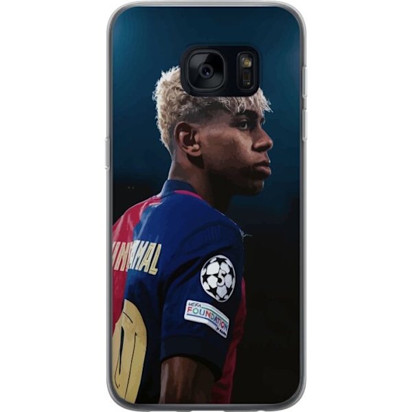 Samsung Galaxy S7 Läpinäkyvä kuori Lamine Yamal - Barcelonan ihmelapsi fokuksessa