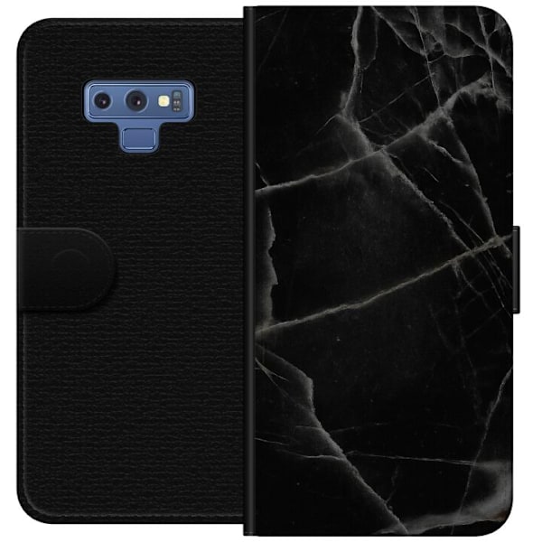 Samsung Galaxy Note9 Plånboksfodral Svart marmor