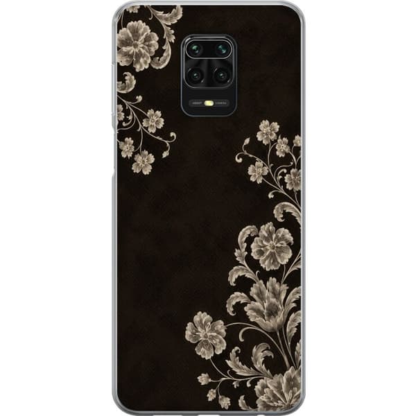Kompatibelt Mobilskal till Xiaomi Redmi Note 9S Midnight Botanica svart