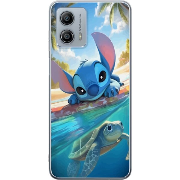 Motorola Moto G53 Gennemsigtig cover Stitch med skildpadde - s