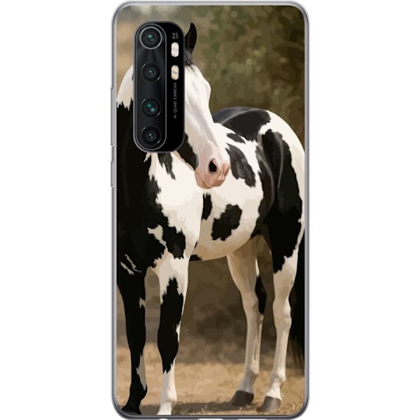 Xiaomi Mi Note 10 Lite Genomskinligt Skal Vacker Häst – elegant illustration av hästmotiv